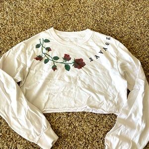 Long sleeve savage crop top